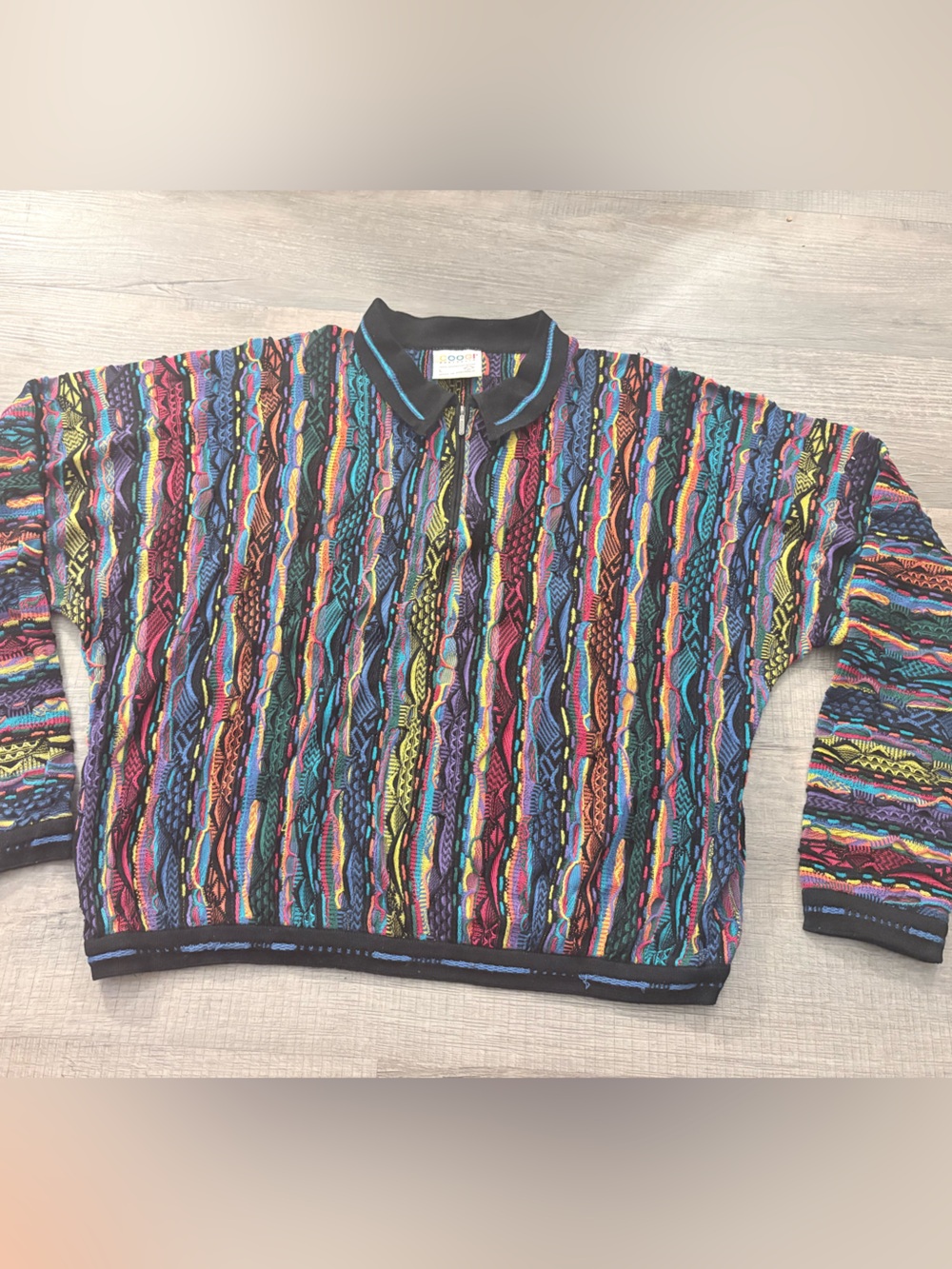 Vintage Coogi quarter zip sweater casual streetwear Authentic
